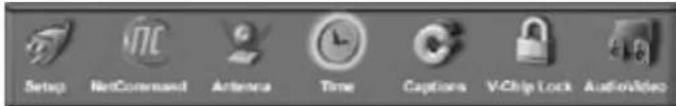 Setup NetCommand Antenna Time Captors VChip Lock AudioVideo