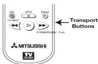 SRS STOP PULSE COUNTER FORADDITION PLAY Transport Buttons MITSUBISHI TV GUIDE