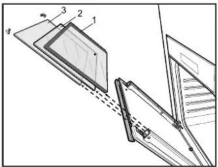Technical diagram showing a device with labeled components and directional arrows indicating motion or assembly.