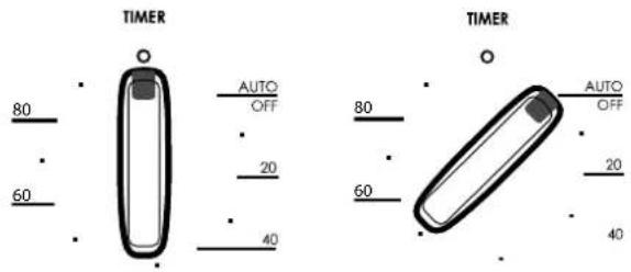 TIMER 80 60 40 AUTO OFF 20 60 40 TIMER 80 60 20 40 AUTO OFF
