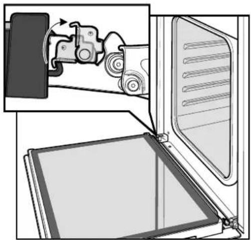 WESTINGHOUSE PORS668L/R - Removing the oven door - 1