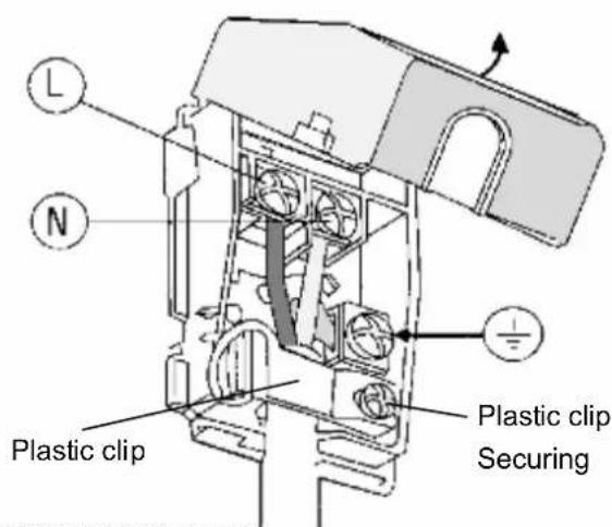 L N Plastic clip Plastic clip Securing