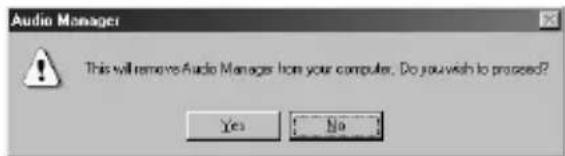 AIWA MM-RX400 - Uninstalling the Audio Manager and driver software - 1