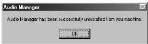 AIWA MM-RX400 - Uninstalling the Audio Manager and driver software - 2