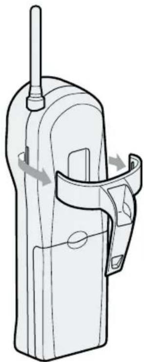 UNIDEN EXS 2050 - To remove the beltclip - 2