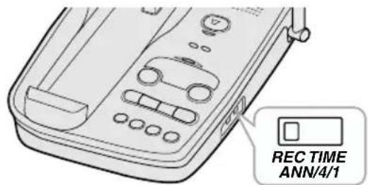 UNIDEN EXS 2050 - Selecting the message record time - 1