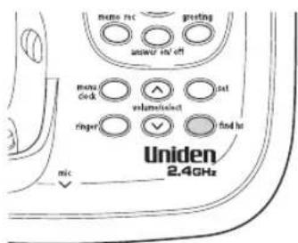 mono net preating answer in' off mono Cock volumetric lat finger find ht mic Uniden 2.4GHz