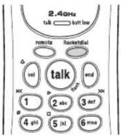 2.4GHz talk — butt low remote rocketial vol talk 1 2 abc 3 def 4 ghl 5 ikl 6 mho