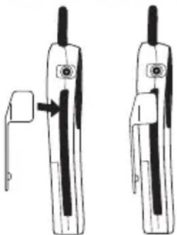 UNIDEN DS 805 - To attach the beltclip - 1