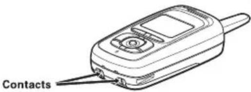 UNIDEN DMX 776 - Cleaning the battery charging contacts - 1