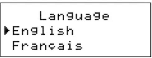 Language ►English Français