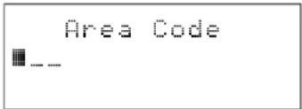 Area Code _ _