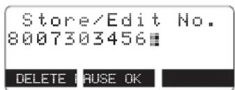Store/Edit No. 8007303456 DELETE HAUSE OK