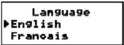 Language ►English Francoais
