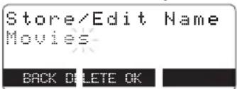Store/Edit Name Movies BACK DELETE OK