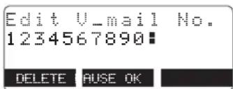 Edit U_mail No. 1234567890: DELETE AUSE OK