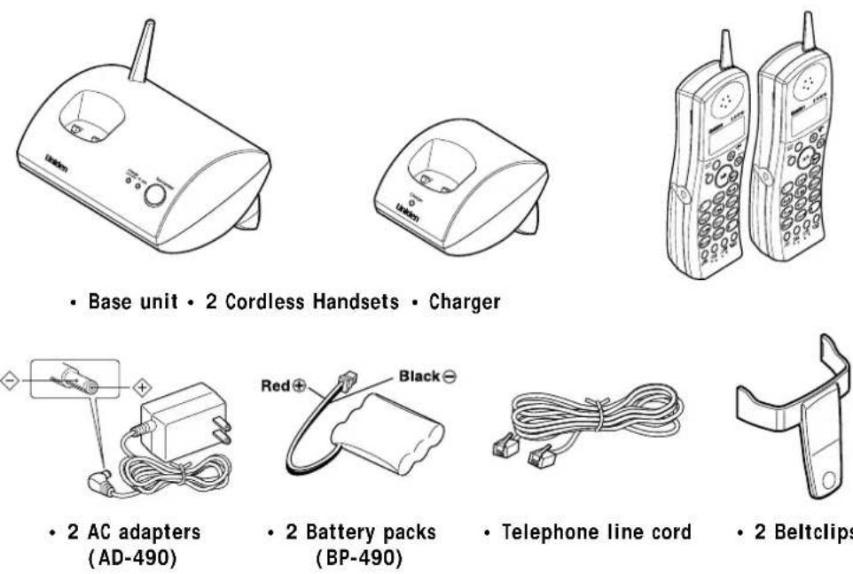 UNIDEN DCT 4960-2 - Checking the Package Contents - 1