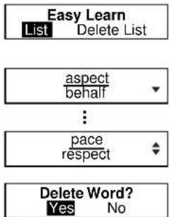 SEIKO ER1100 - - Deleting a word - 1