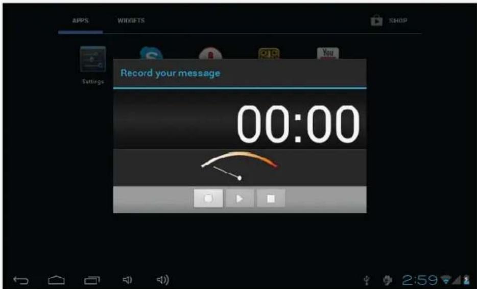 APPS WINGFTS SHOP Record your message 00:00