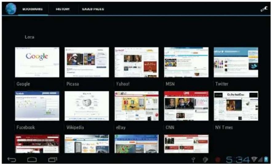 BOOKMARKS HISTORY SAAIP PAGES Loca Google Picasa Yahoo! MSN Twitter Facebook Wikipedia eBay CNN NY Times