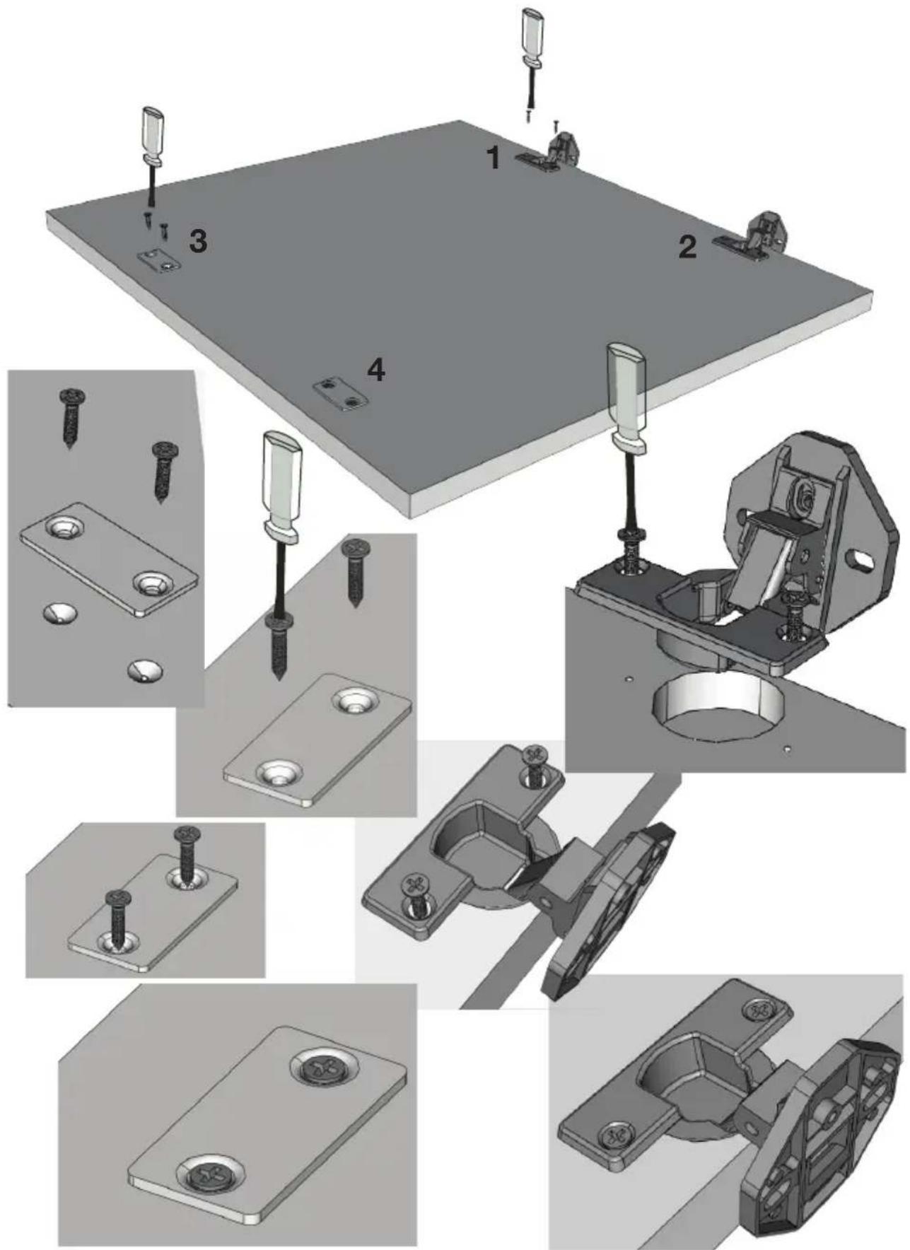 Exploded view diagram of a mechanical assembly with numbered parts and exploded views for repair or assembly.