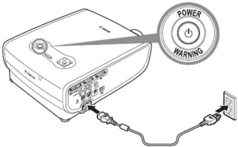 CANON REALiS SX7 Mark II D - Connect the power cord. - 1