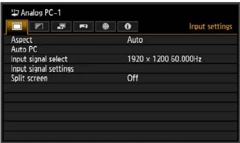 CANON REALiS WX6500 D - Input settings - 1