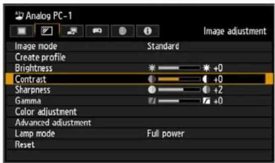 CANON REALiS WX6500 D - Adjusting with the [ ]/ [ ]buttons - 1