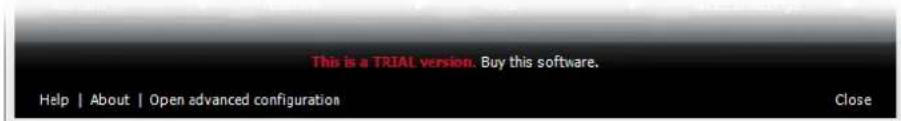 This is a TRIAL version. Buy this software. Help | About | Open advanced configuration Close