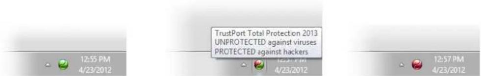 12:55 PM 4/23/2012 TrustPort Total Protection 2013 UNPROTECTED against viruses PROTECTED against hackers 12:51 PM 4/23/2012 12:57 PM 4/23/2012