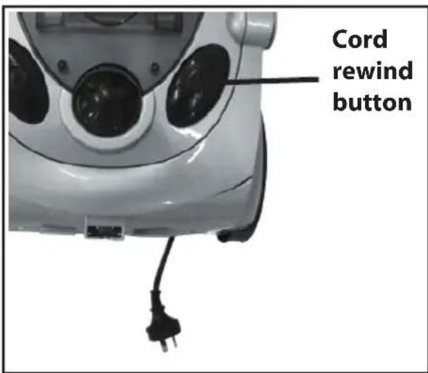 Cord rewind button