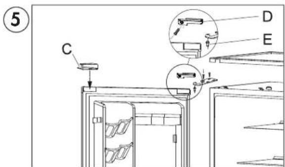 DANBY DAR044KA1MDB - DOOR REVERSAL INSTRUCTIONS - 5
