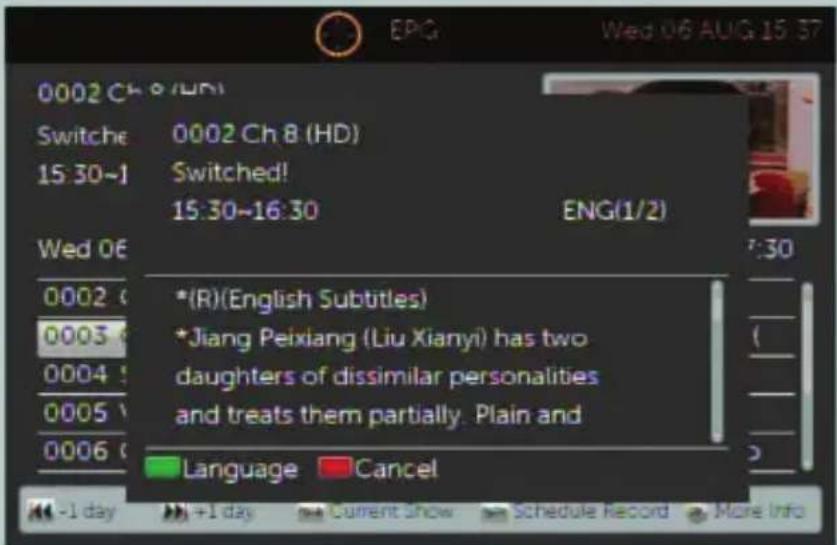 AC Ryan Playon!Live ACR-PV78100 - EPG - 2