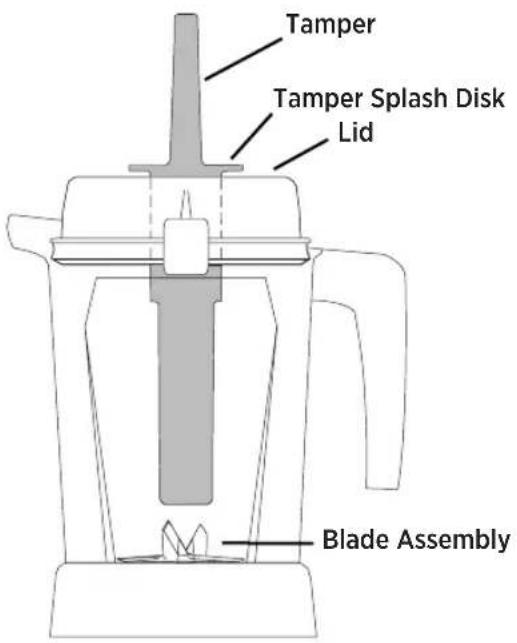 Tamper Tamper Splash Disk Lid Blade Assembly
