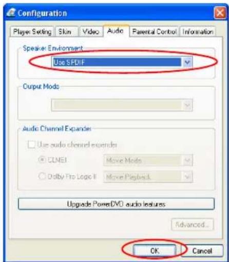 SAMSUNG NM40TP0QYB - Step 3. Enable S/PDIF in the DVD program - 2