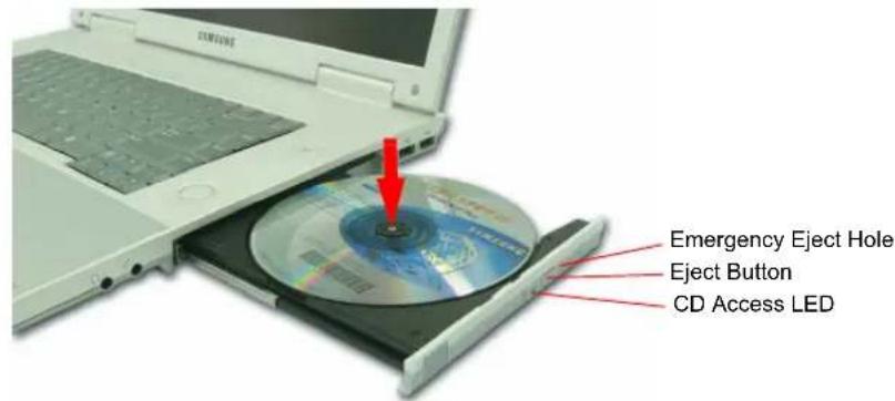 SAMSUNG NM40TP0QYB - To insert a CD - 1