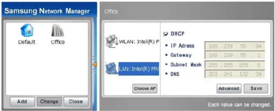 SAMSUNG NM40TP0QYB - To configure network setting - 3