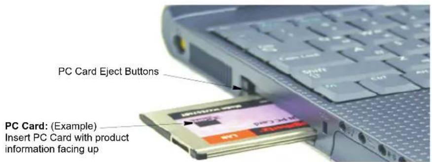 SAMSUNG NT10FK02CX - To insert a PC Card into a slot: - 1