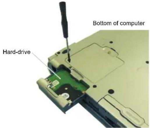 SAMSUNG NT10FK02CX - To remove the hard drive from the computer: - 1