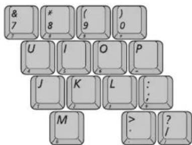 SAMSUNG NT10FK02CX - Using the Numeric Keypad - 1