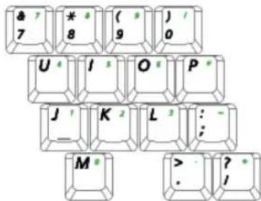 SAMSUNG NX30RJ0D0E - Using the Numeric Keypad - 1