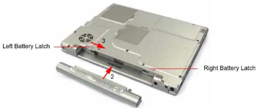 SAMSUNG NX15RWBW9P - To install the battery pack: - 2