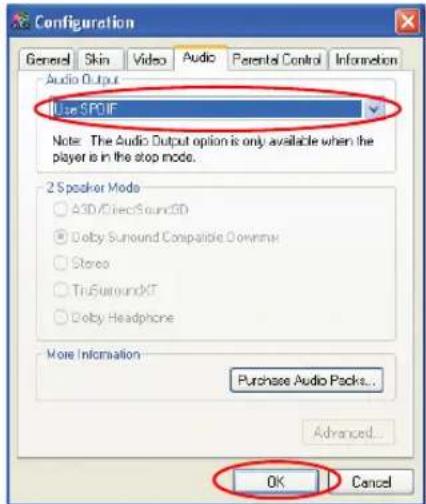 SAMSUNG NX15RWBW9P - Enabling S/PDIF on the DVD Program - 2