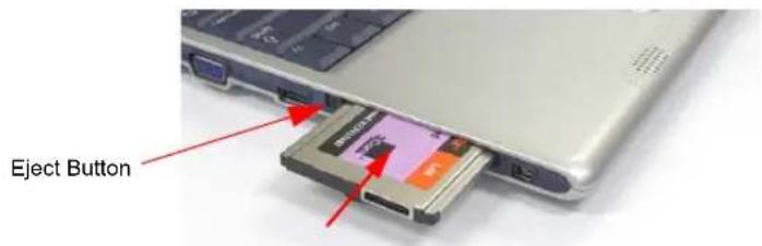 SAMSUNG NX10RP0653 - To insert a PC Card into a slot: - 1