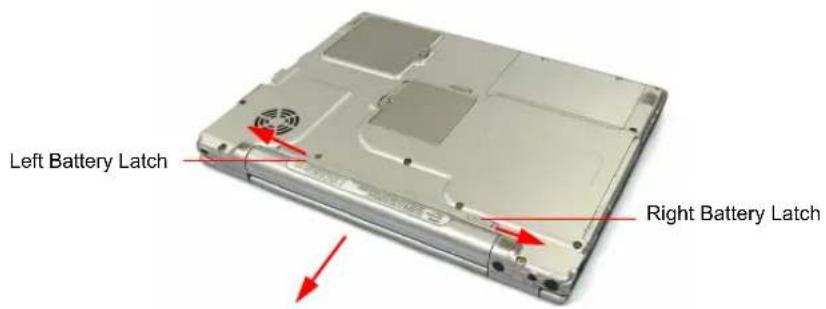 SAMSUNG NX10RP0653 - To remove the battery from the computer: - 1