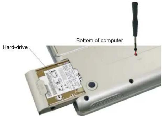 SAMSUNG NV20NH02BW - To remove the hard drive from the computer: - 1