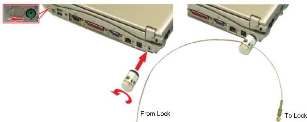 SAMSUNG NQ10TK2X01 - To lock the Notebook and Docking Station: - 1