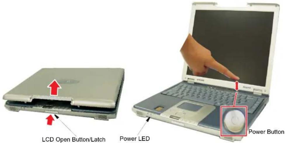 SAMSUNG NP25FP3SW0 - To turn on the computer's power for the first time: - 1