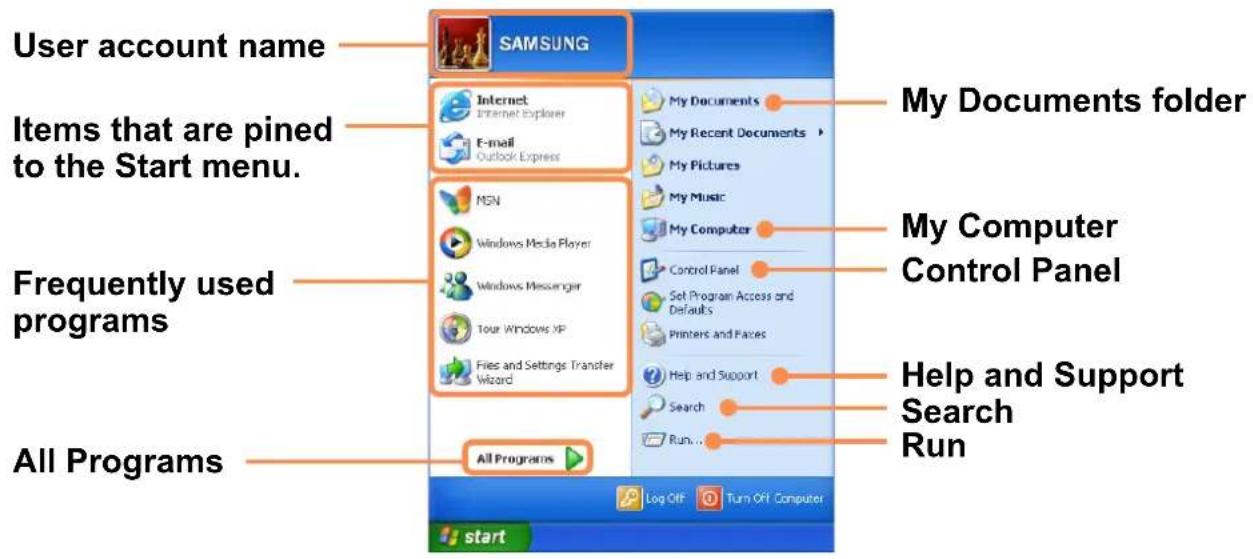 SAMSUNG NP-Q1UC - Start Menu - 1