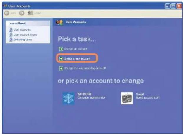 SAMSUNG NP-Q1UC - How to Add a User Account - 1